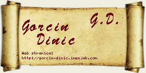 Gorčin Dinić vizit kartica